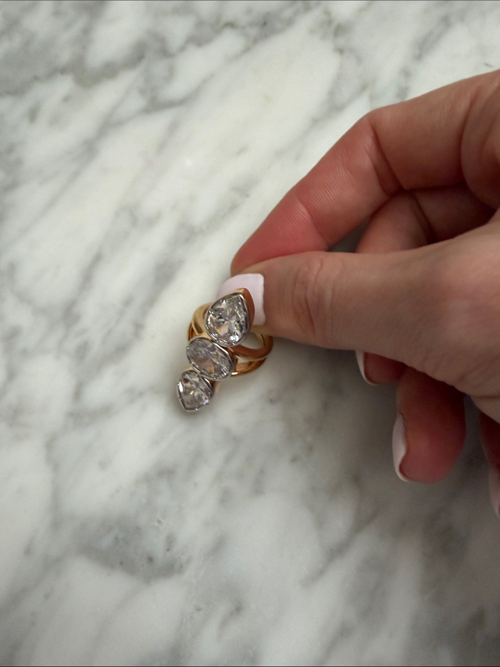 LUV AJ Marais tripe statement ring - size 5
